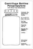 356011-250 mL, Polypropylene Bottle with Screw-On Cap, 62 x 120mm - 6Pk_1