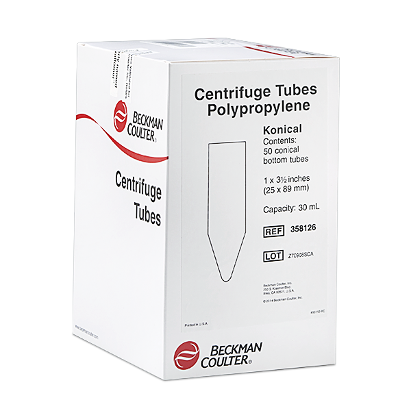 358126-31.5 mL, Open-Top Thinwall Polypropylene Konical Tube, 25 x 89mm - 50Pk_1